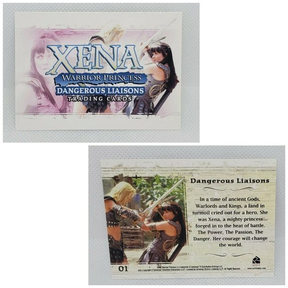 Vintage Xena Warrior Princess Dangerous Liaison Trading Card #1 - Picture 3 of 4